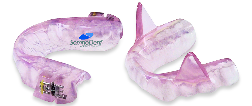 A SomnaDenta sleep appliance for helping with sleep apnea