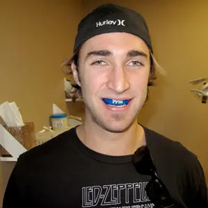 Kyle Quincey with pure power mouthguard