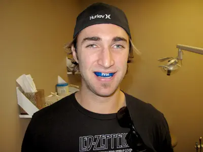 Kyle Quincey (Colorado Avalanche 2009-2012) and his new PPM mouthguard